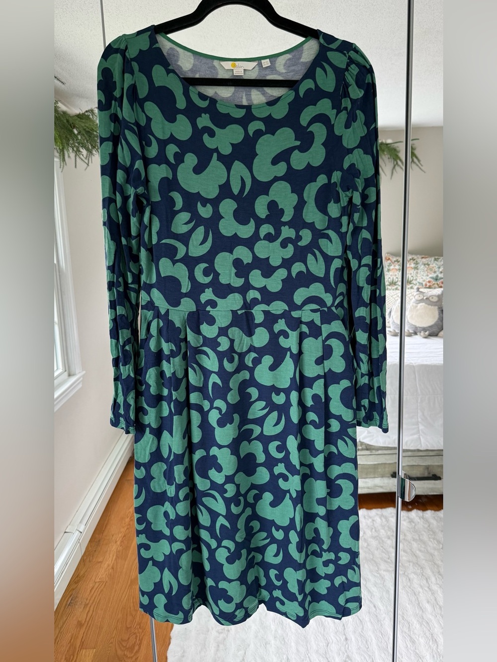 Boden Francesca Dress with Pockets in Navy and Green Floral